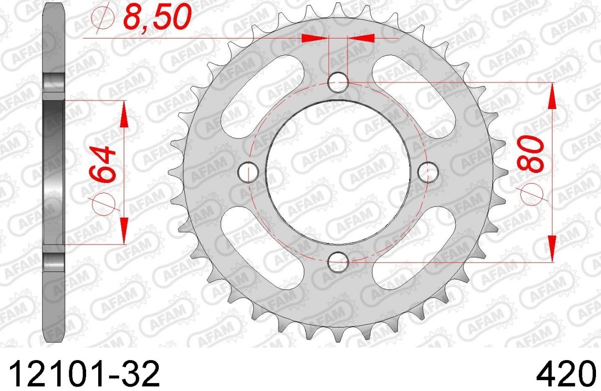 REAR STEEL 32T, 420