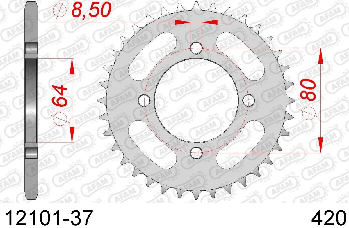 REAR STEEL 37T, 420