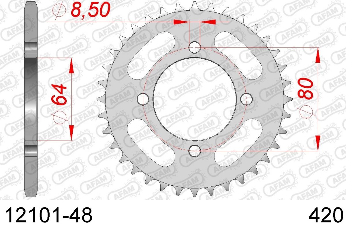 REAR STEEL 48T, 420