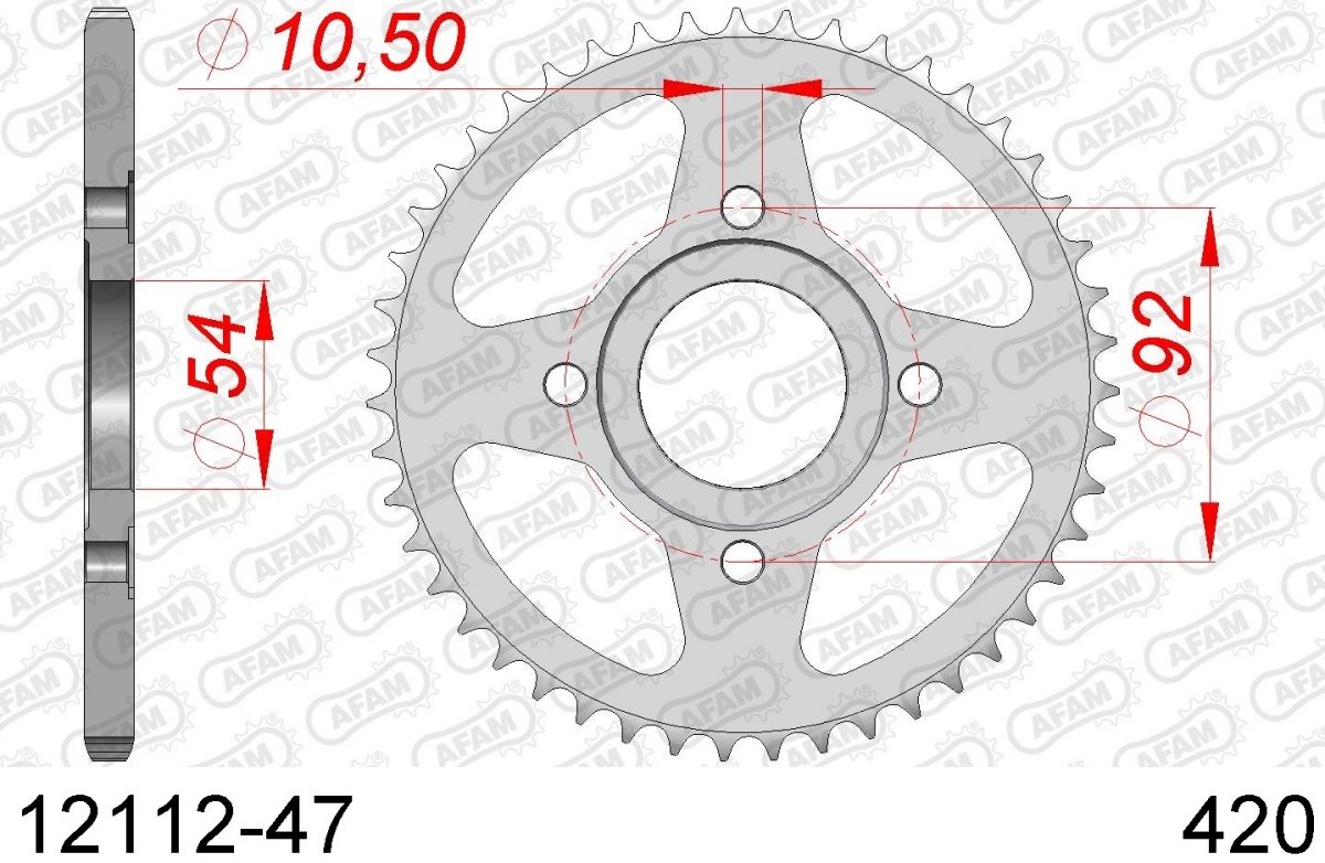 REAR STEEL 47T, 420