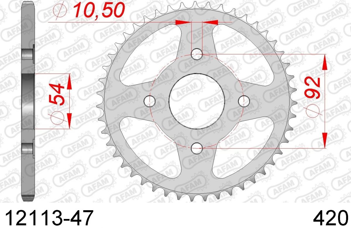 REAR STEEL 47T, 420