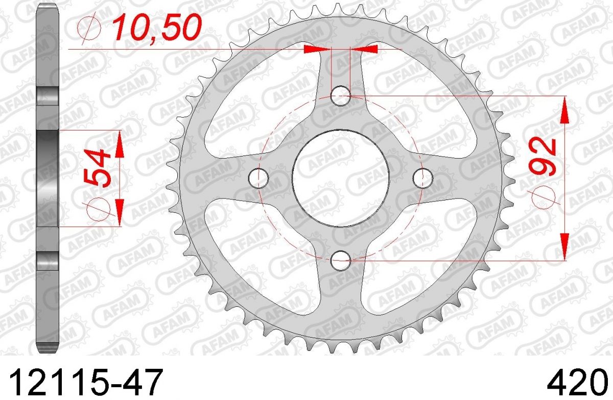 REAR STEEL 47T, 420