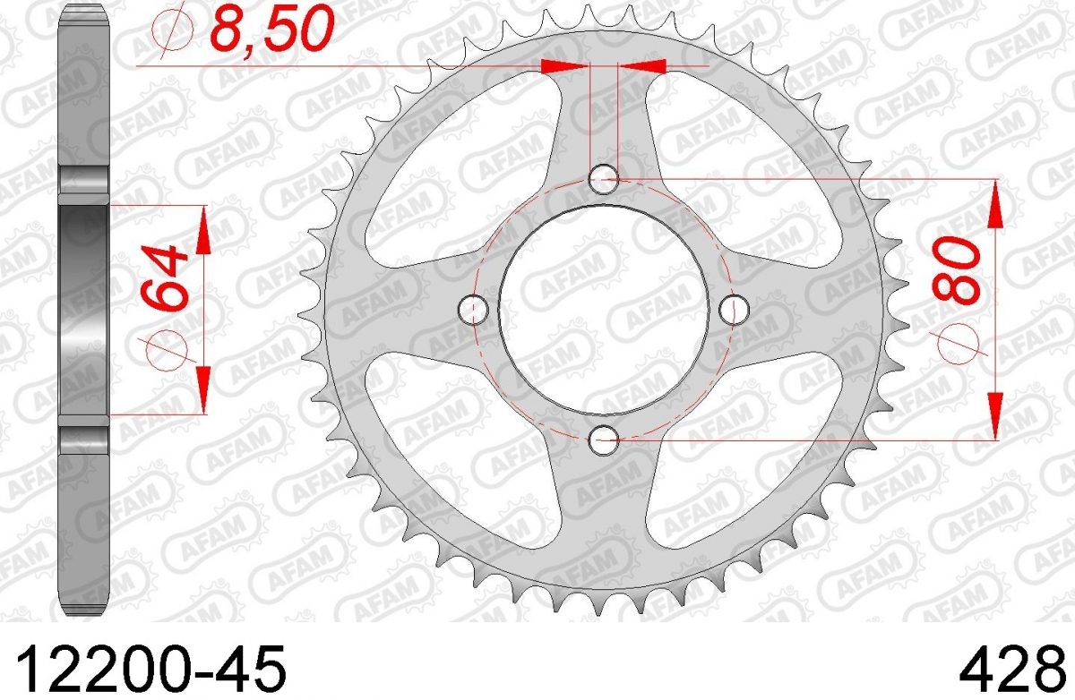 REAR STEEL 45T, 428
