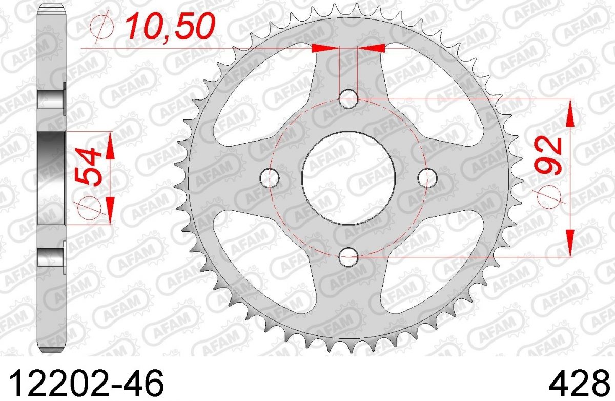 REAR STEEL 46T, 428
