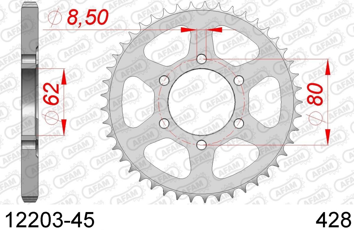 REAR STEEL 45T, 428