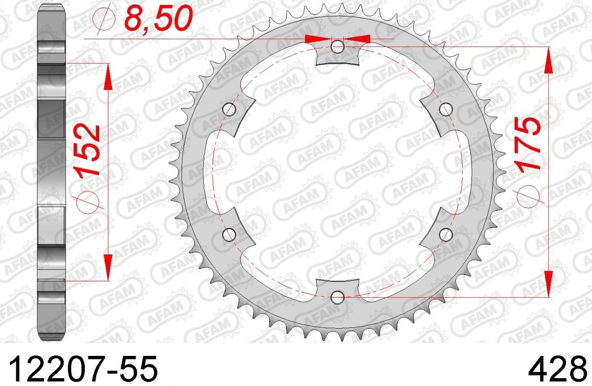REAR STEEL 55T, 428
