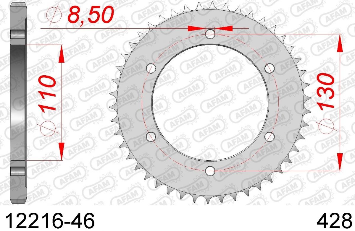 REAR STEEL 46T, 428