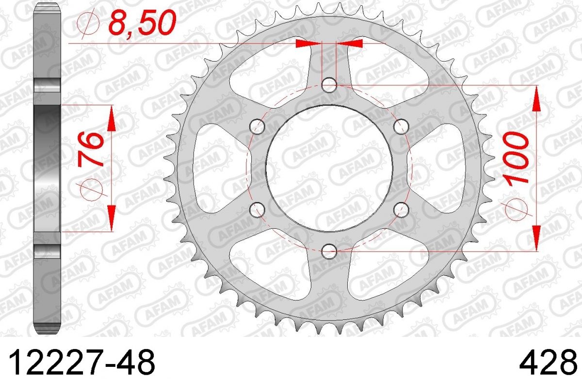 REAR STEEL 48T, 428