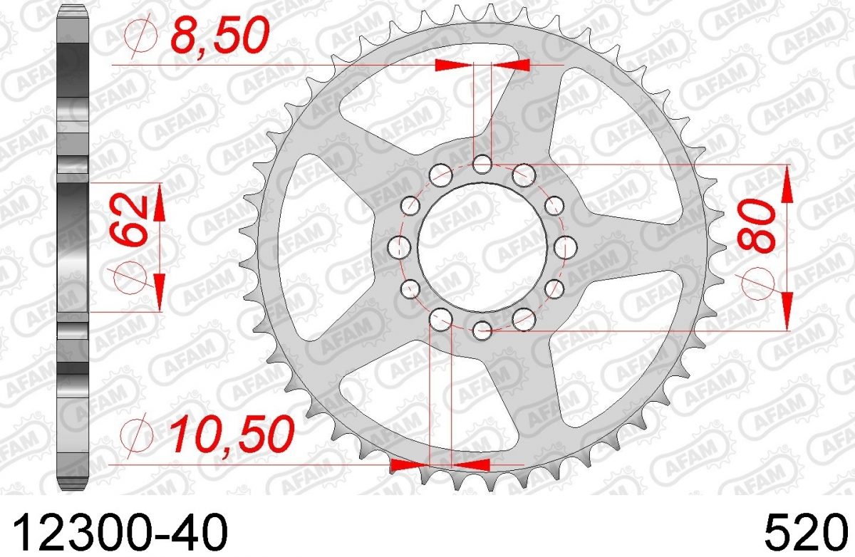 REAR STEEL 40T, 520