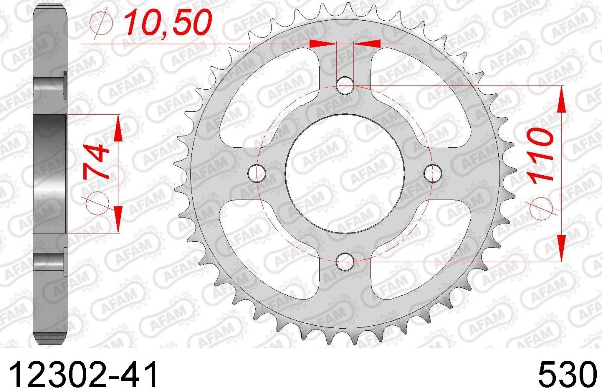 REAR STEEL 41T, 530