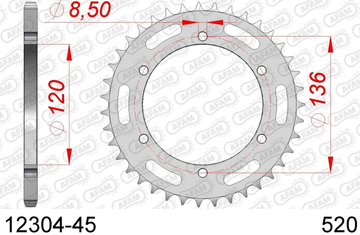 REAR STEEL 45T, 520