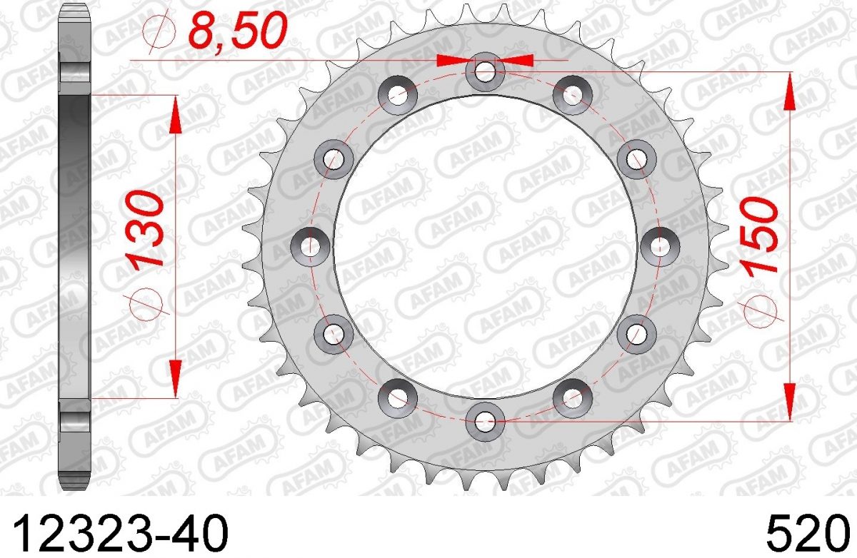 REAR STEEL 40T, 520