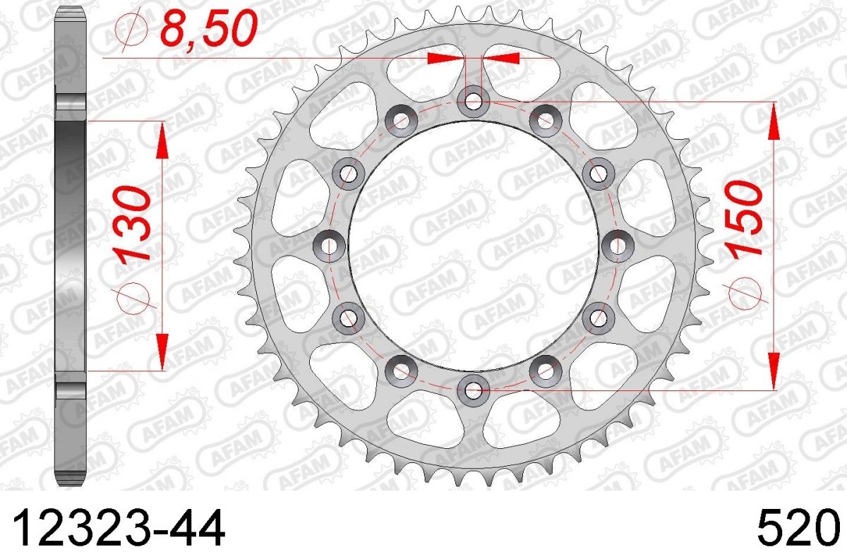 REAR STEEL 44T, 520
