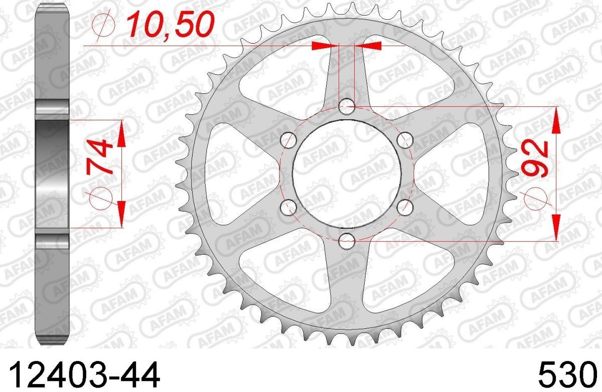 REAR STEEL 44T, 530