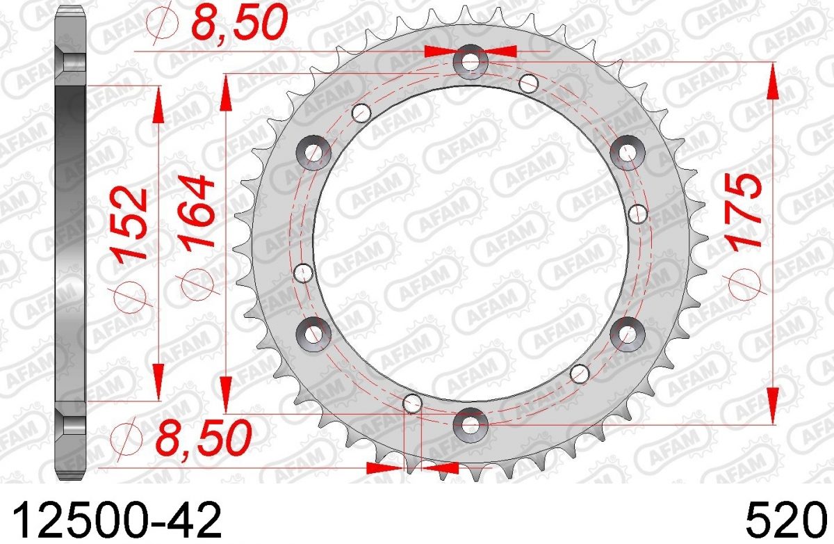 REAR STEEL 42T, 520