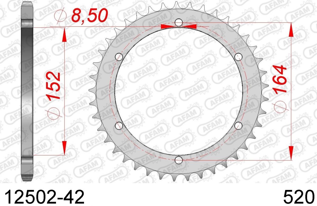 REAR STEEL 42T, 520