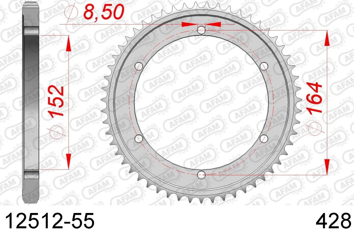 REAR STEEL 55T, 428