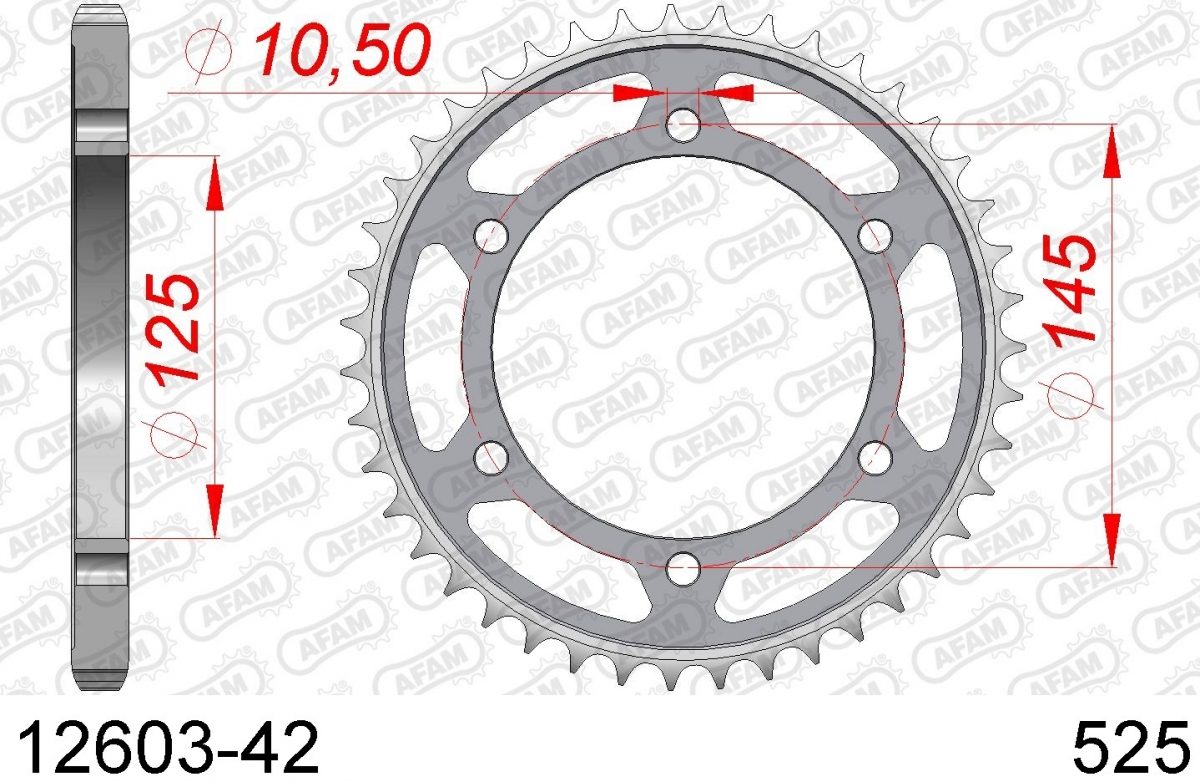 REAR STEEL 42T, 525