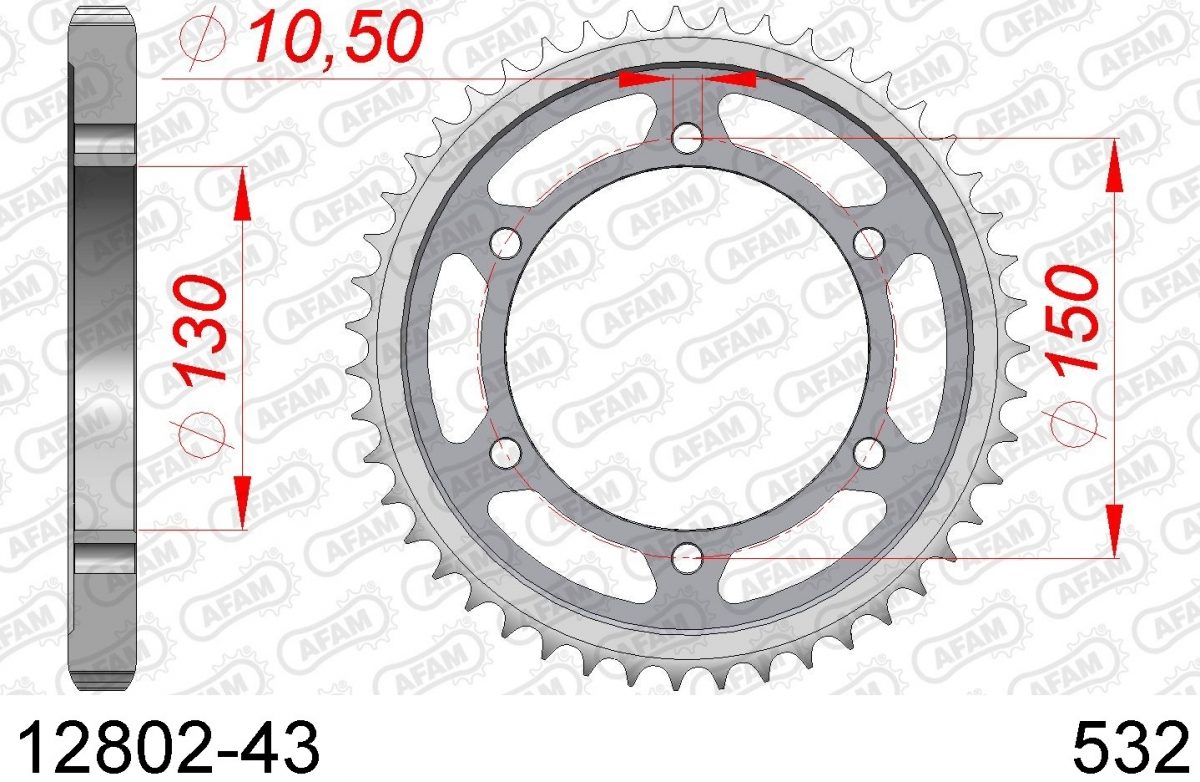 REAR STEEL 43T, 532