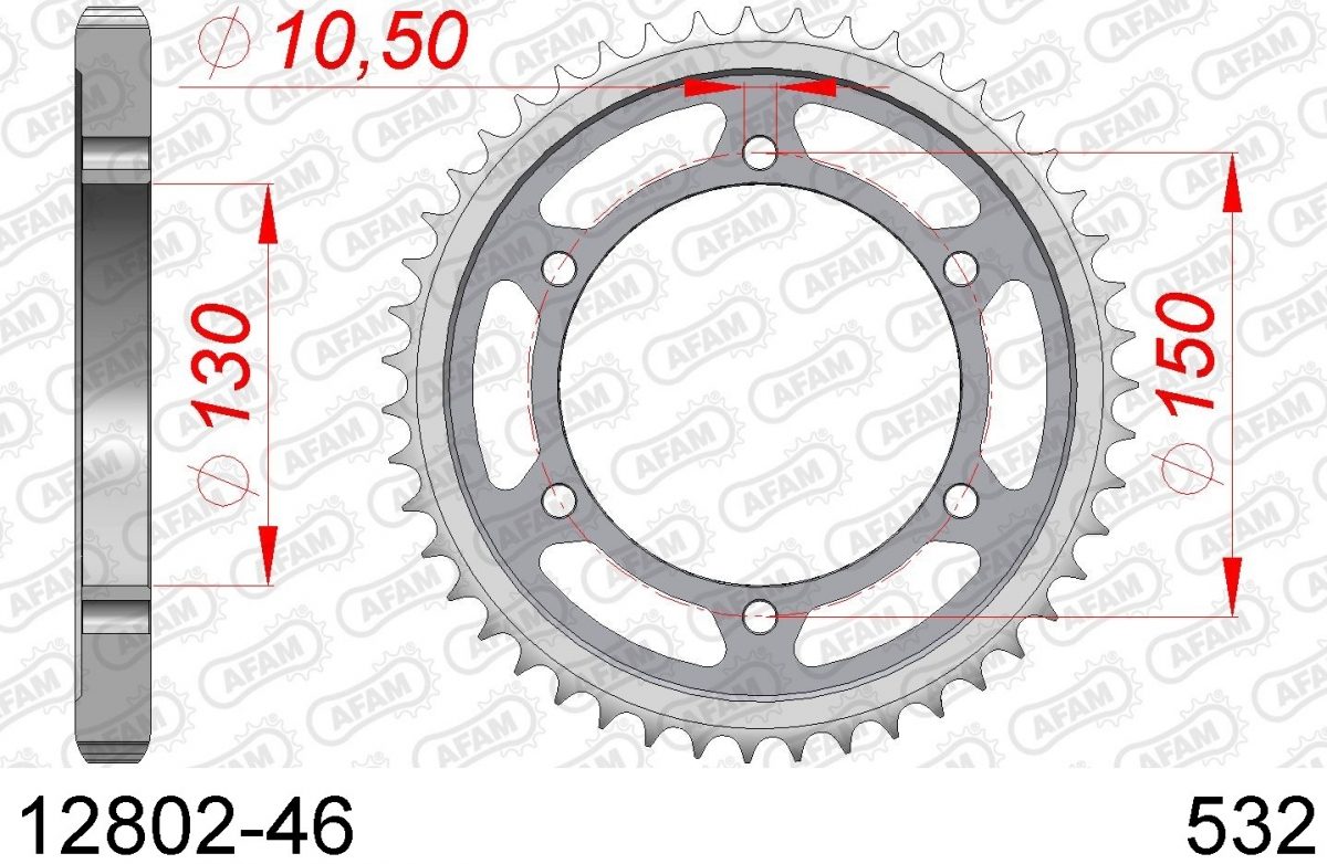 REAR STEEL 46T, 532