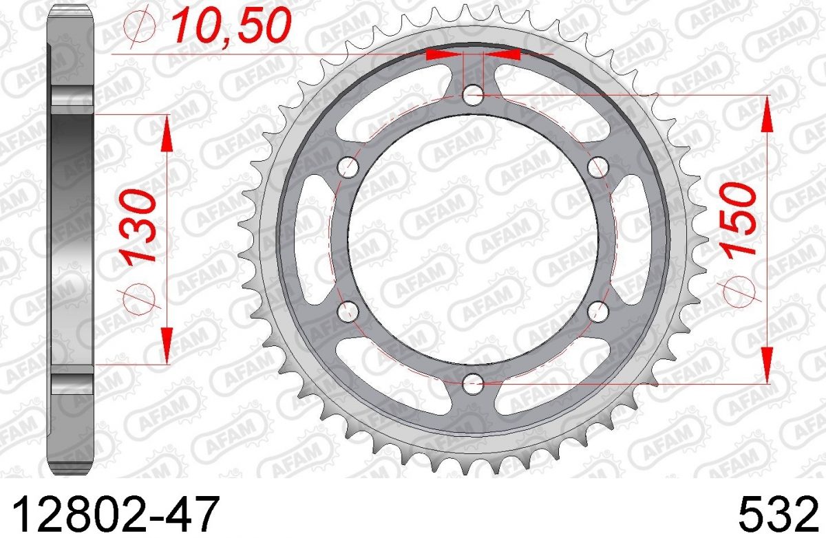 REAR STEEL 47T, 532