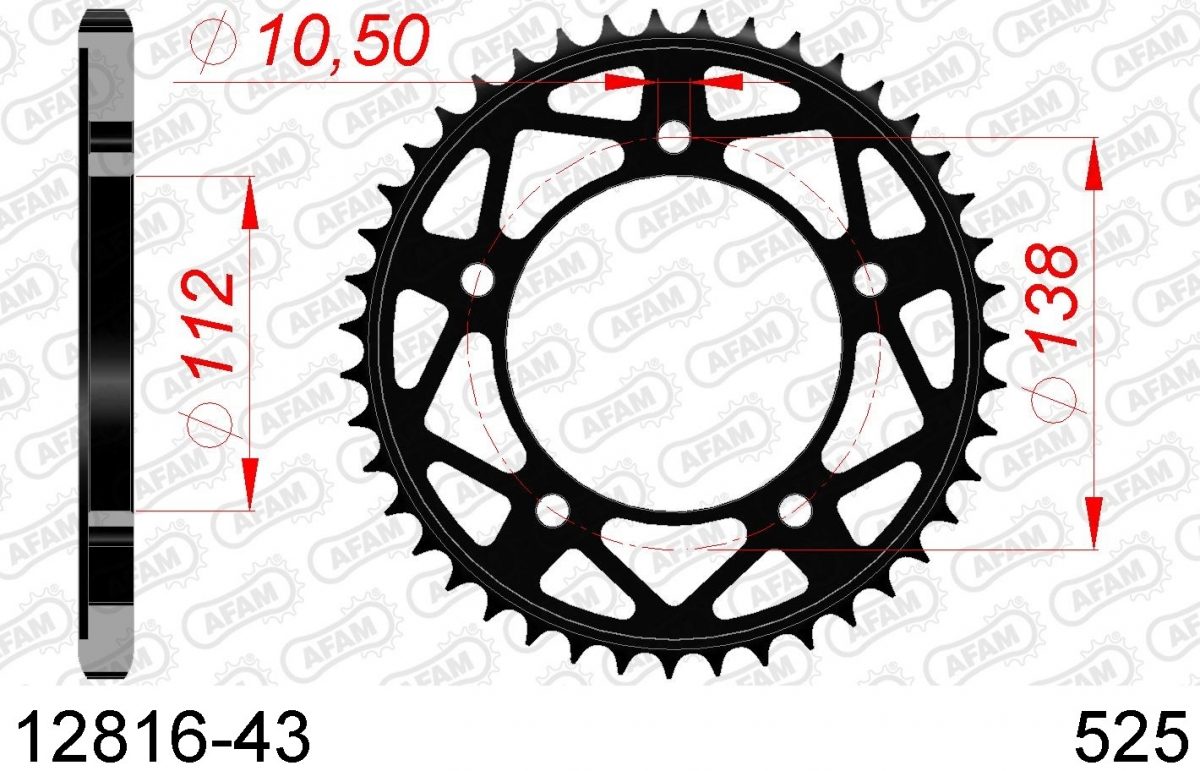 REAR STEEL 43T, 525