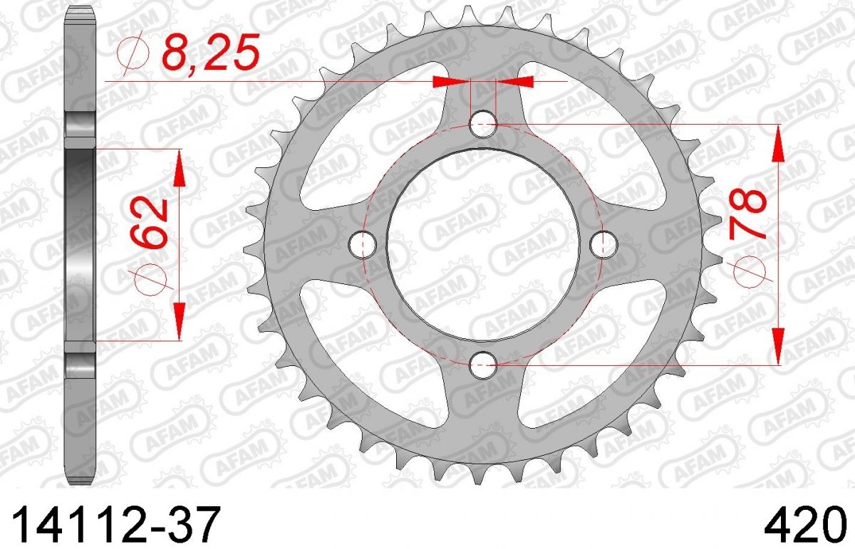 REAR STEEL 37T, 420