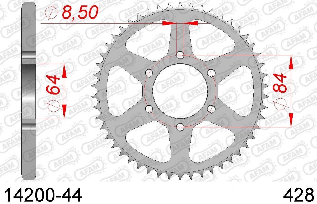 REAR STEEL 44T, 428