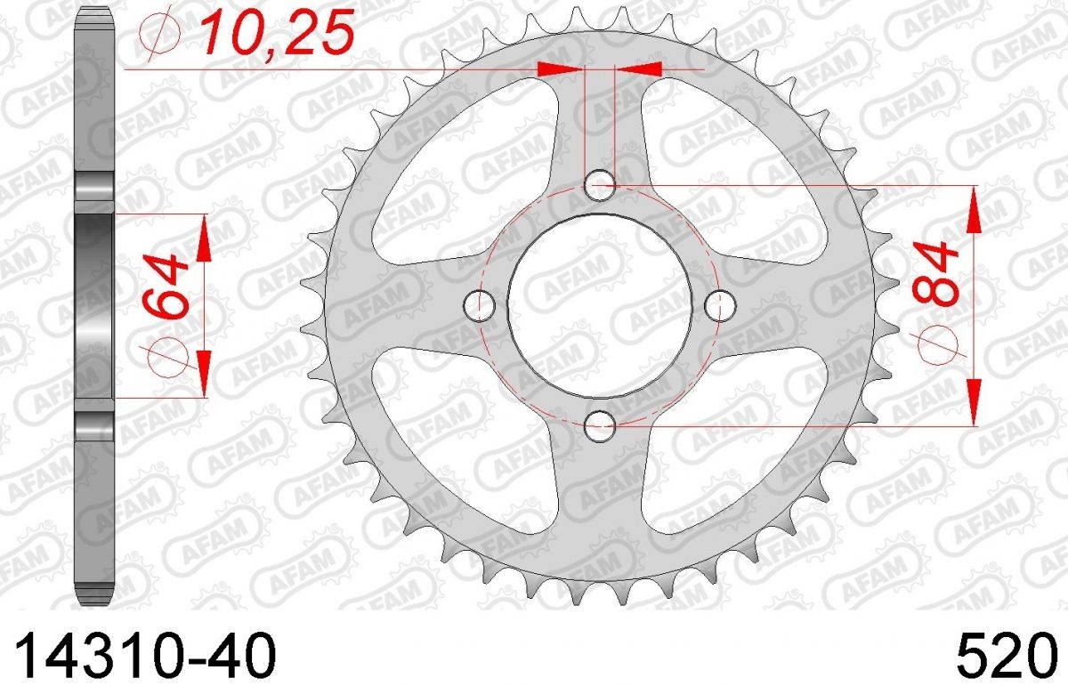 REAR STEEL 40T, 520