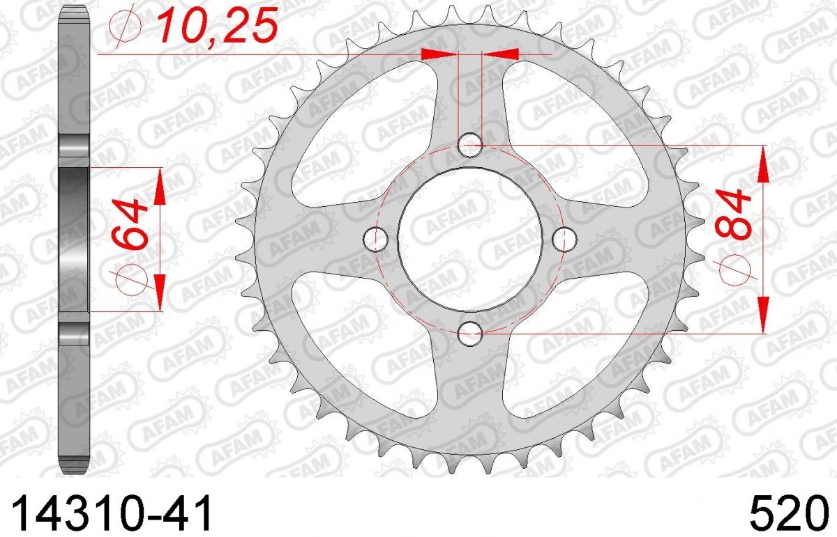 REAR STEEL 41T, 520