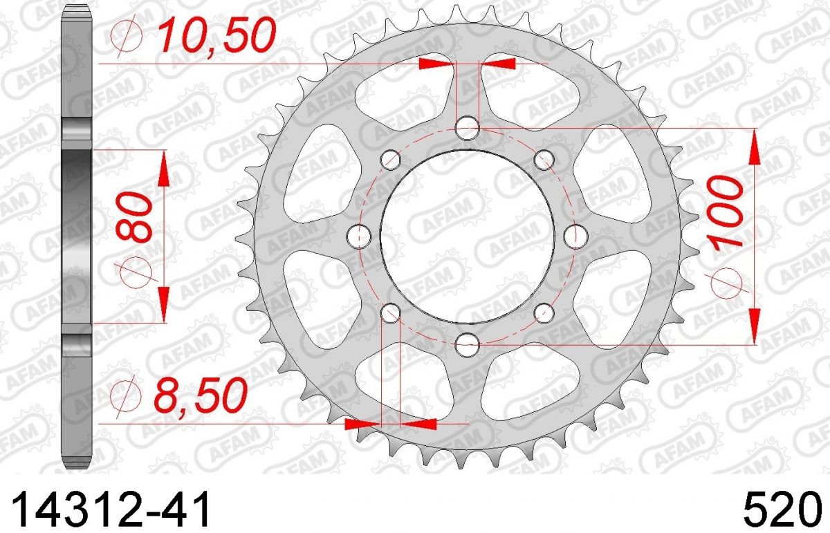 REAR STEEL 41T, 520