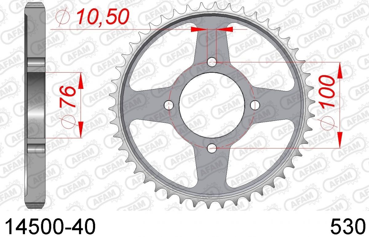 REAR STEEL 40T, 530