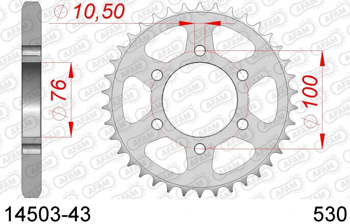 REAR STEEL 43T, 530