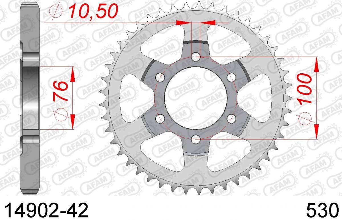 REAR STEEL 42T, 530