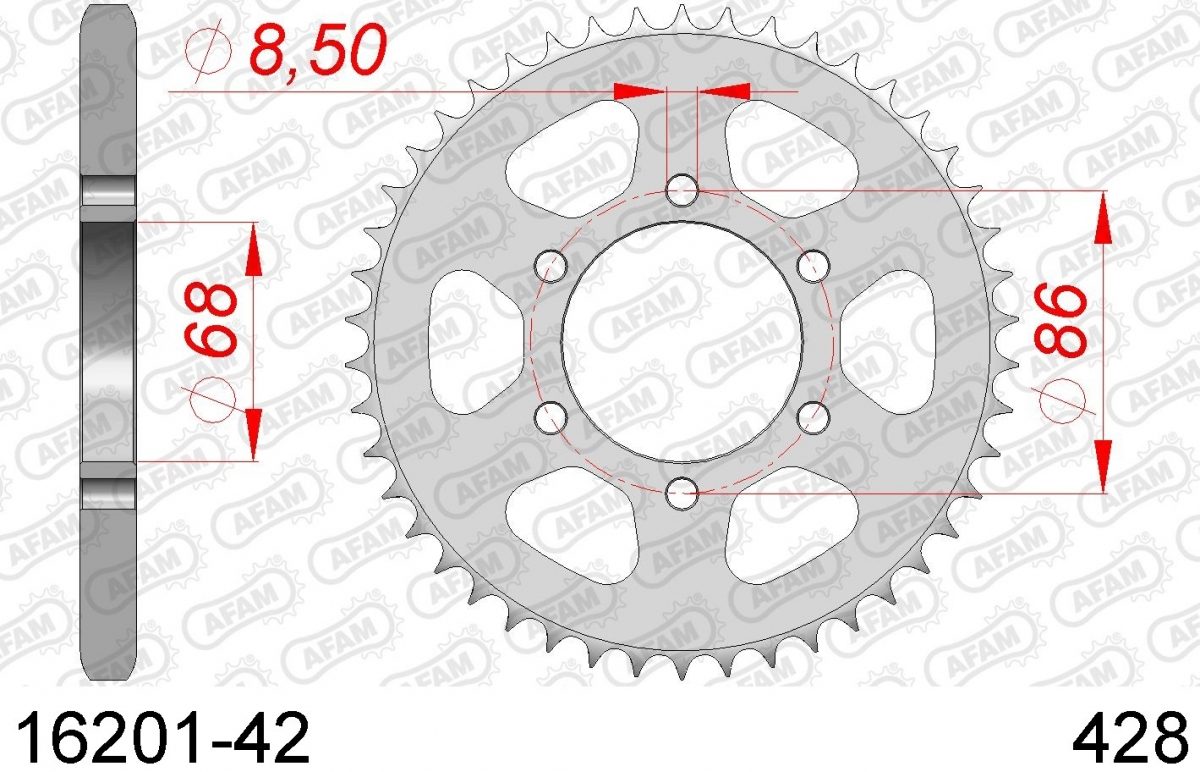 REAR STEEL 42T, 428