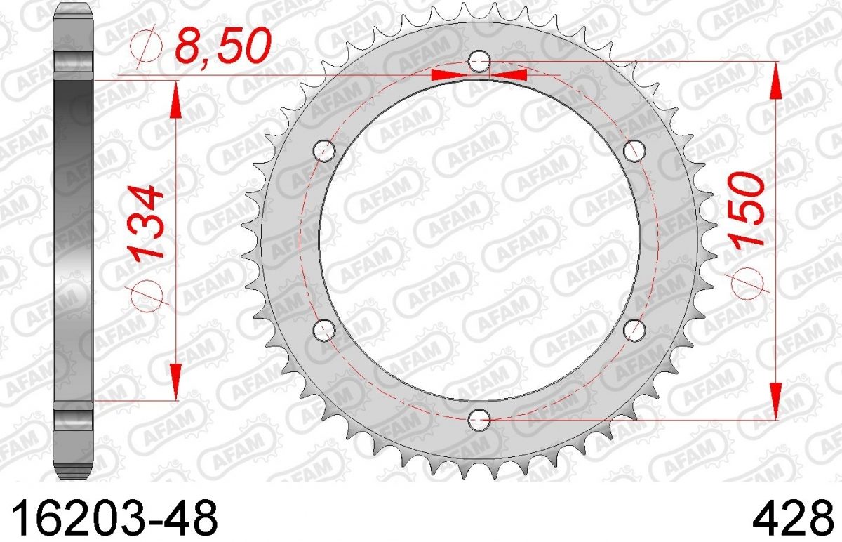 REAR STEEL 48T, 428