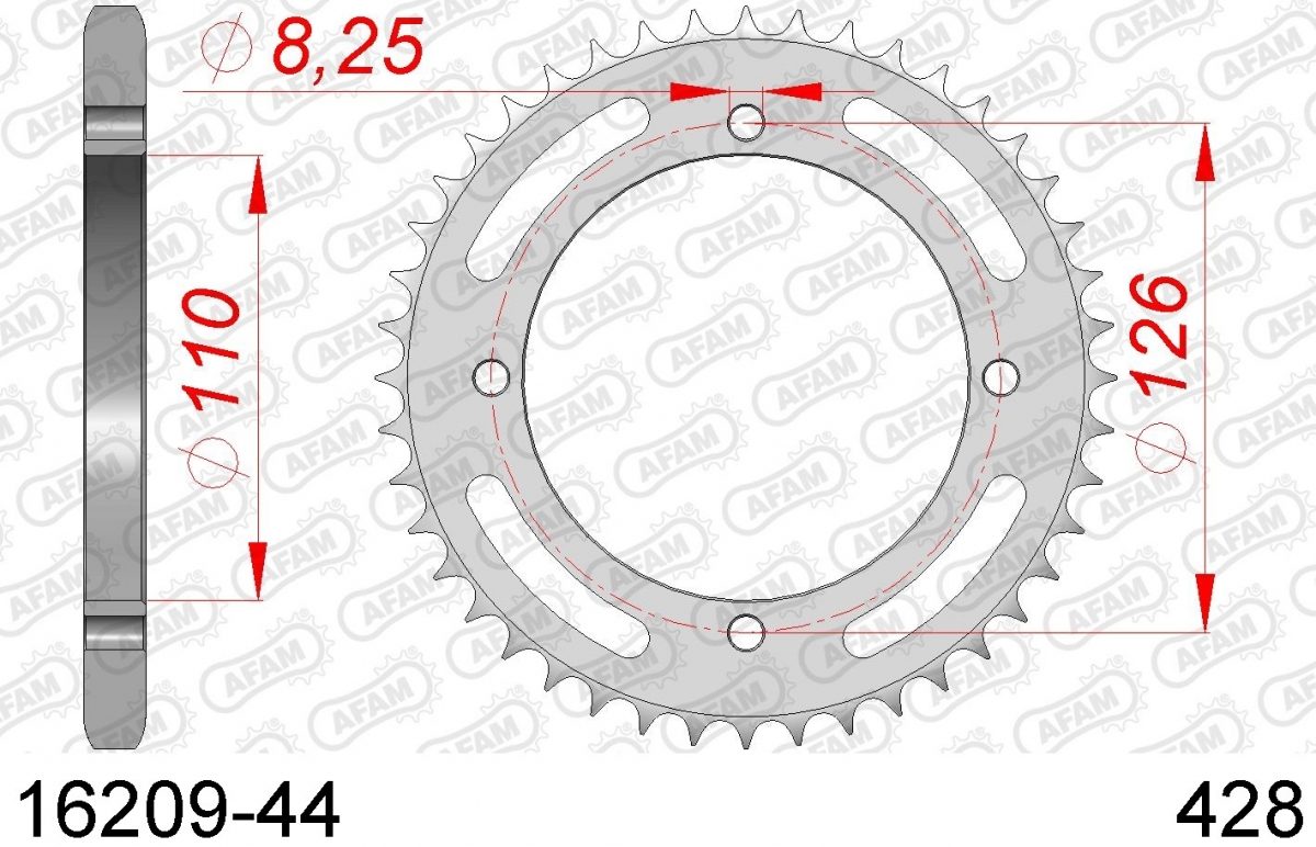 REAR STEEL 44T, 428
