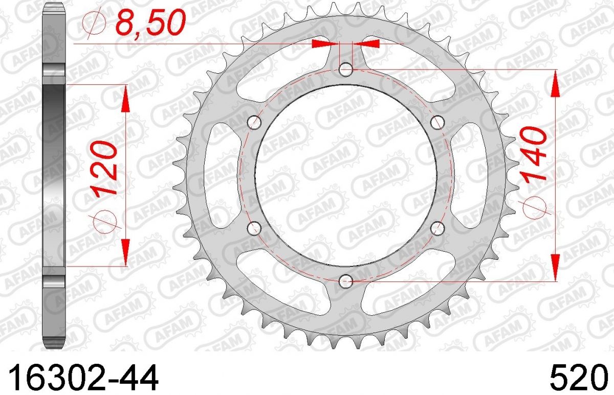 REAR STEEL 44T, 520