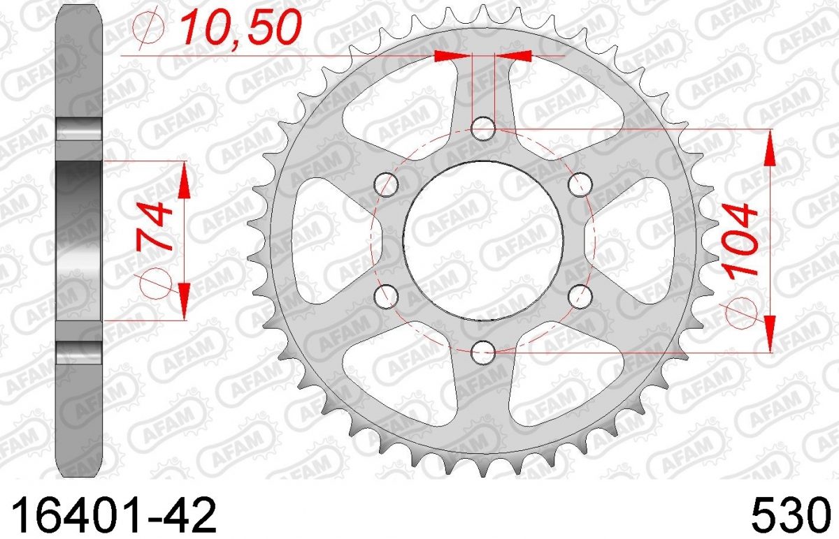 REAR STEEL 42T, 530