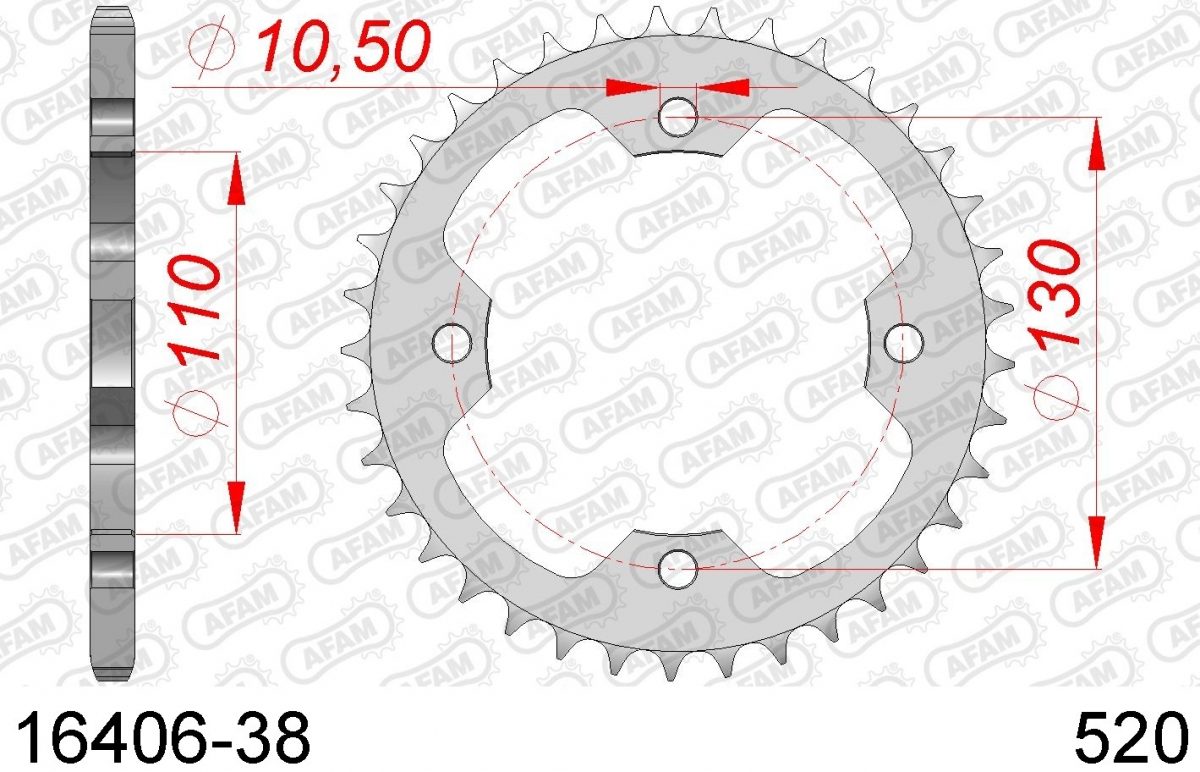 REAR STEEL 38T, 520