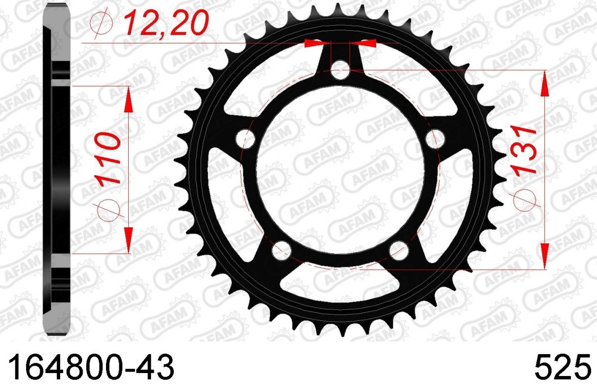 REAR STEEL 43T, 525