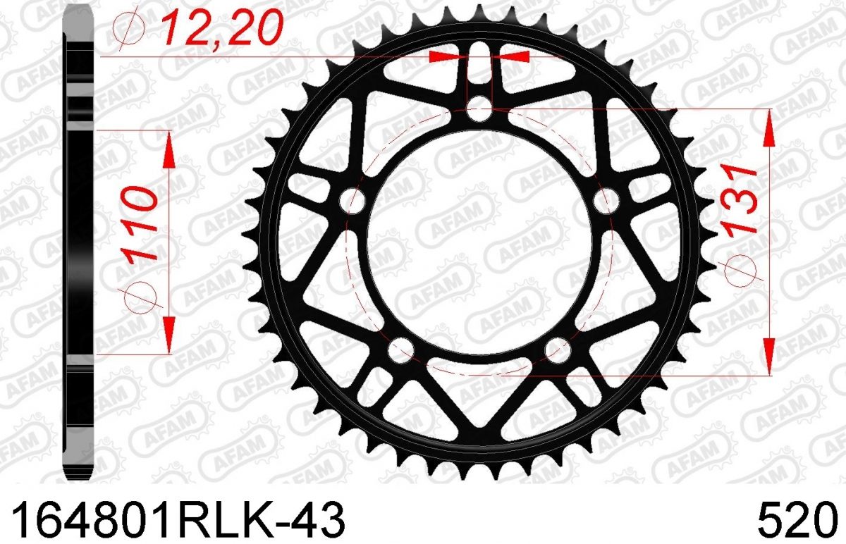 REAR STEEL 43T, 520