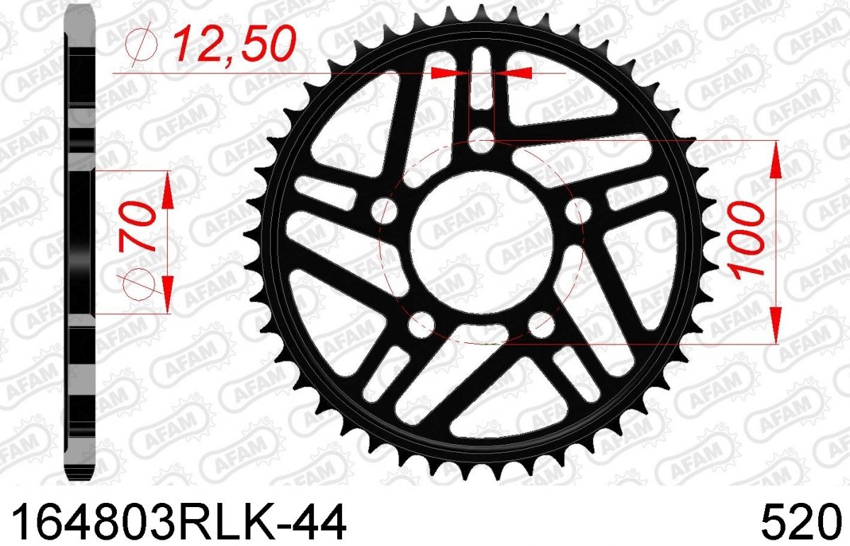 REAR STEEL 44T, 520