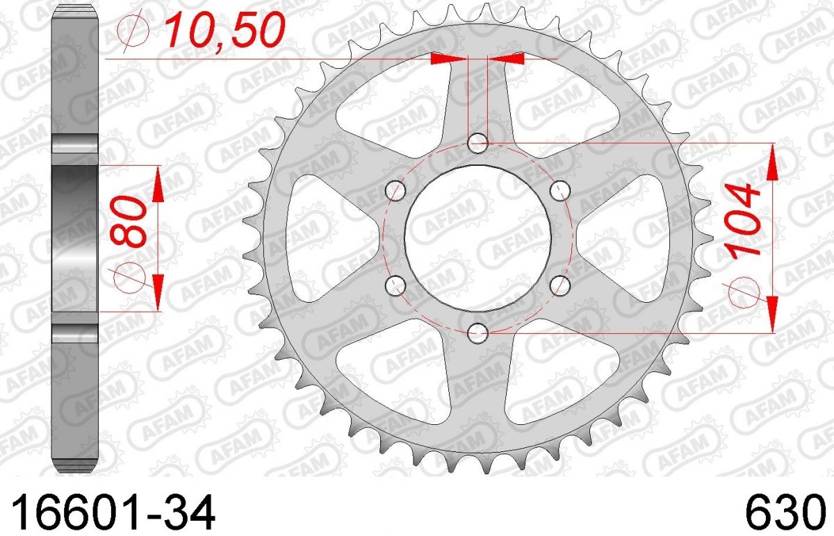 REAR STEEL 34T, 630