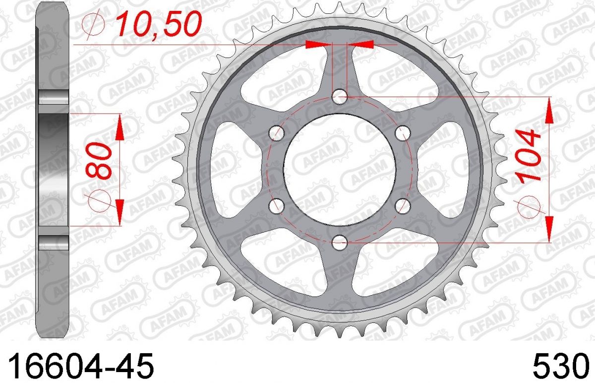 REAR STEEL 45T, 530