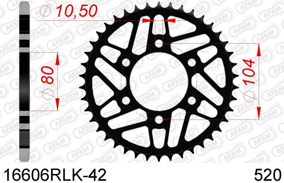 REAR STEEL 42T, 520