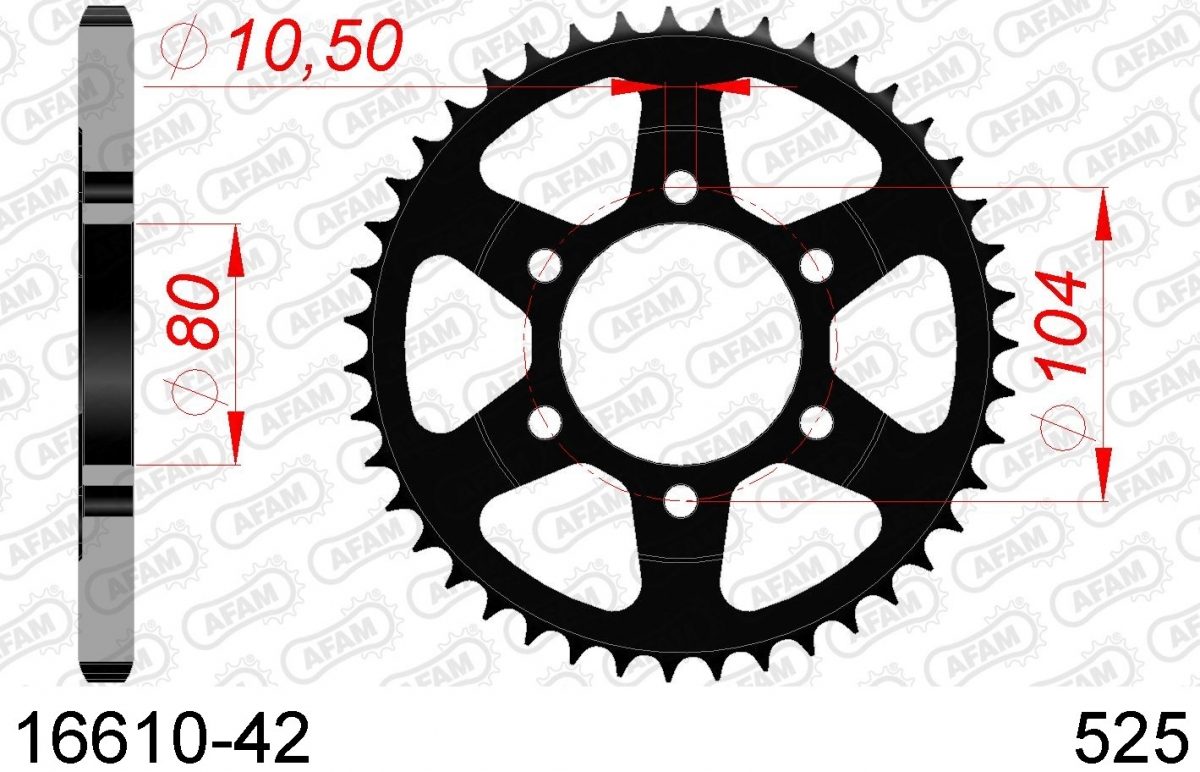 REAR STEEL 42T, 525