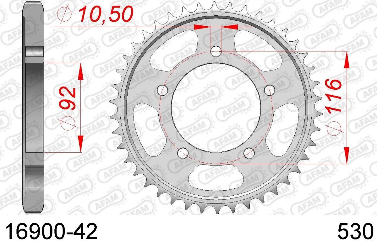 REAR STEEL 42T, 530