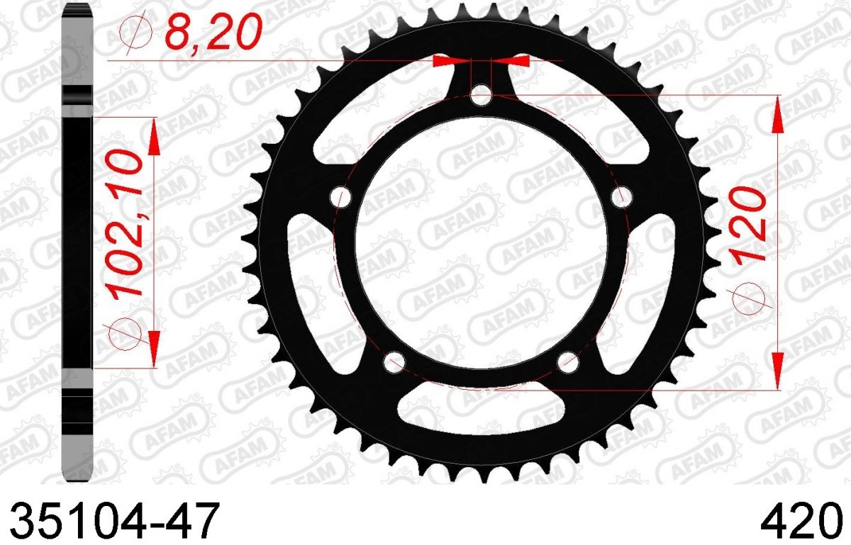 REAR STEEL 47T, 420