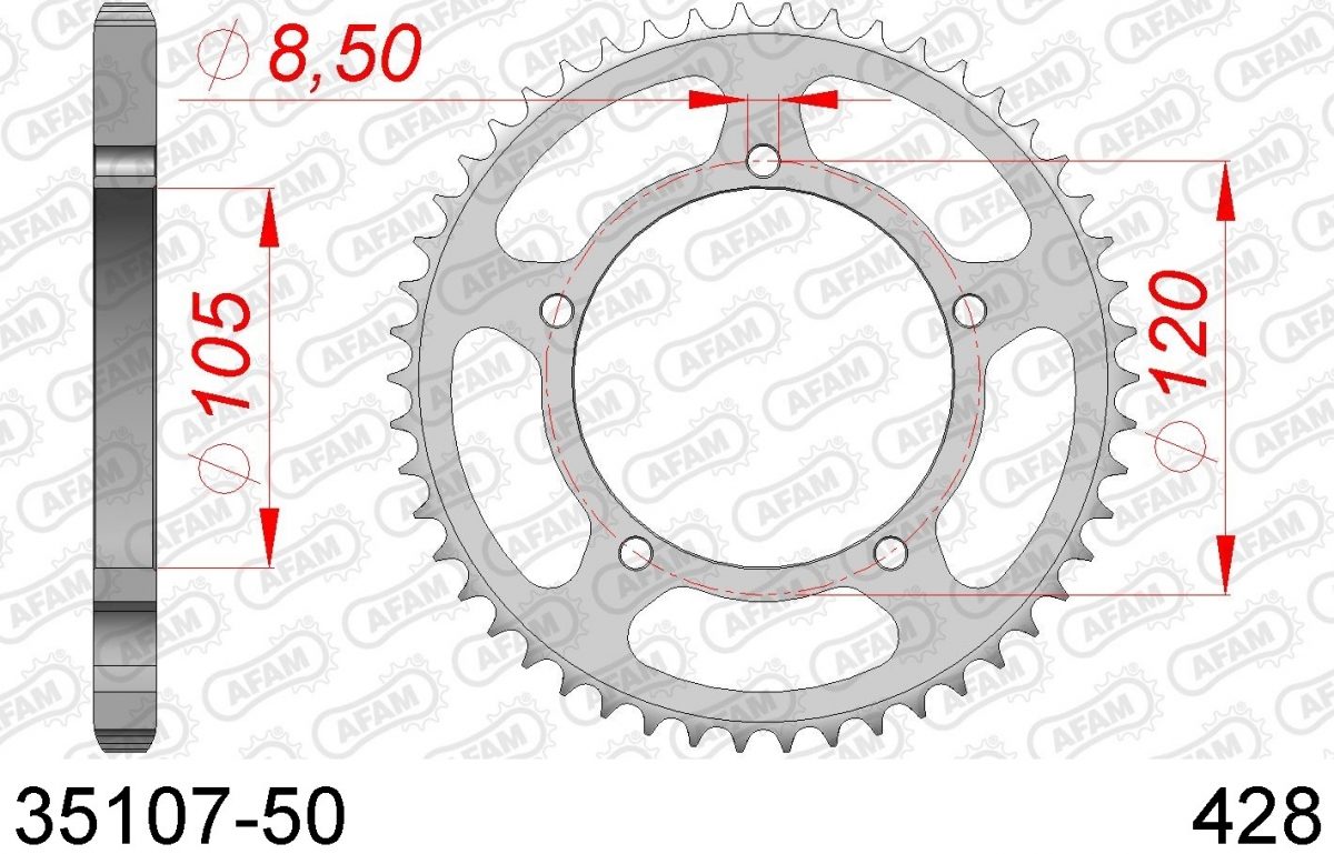 REAR STEEL 50T, 428